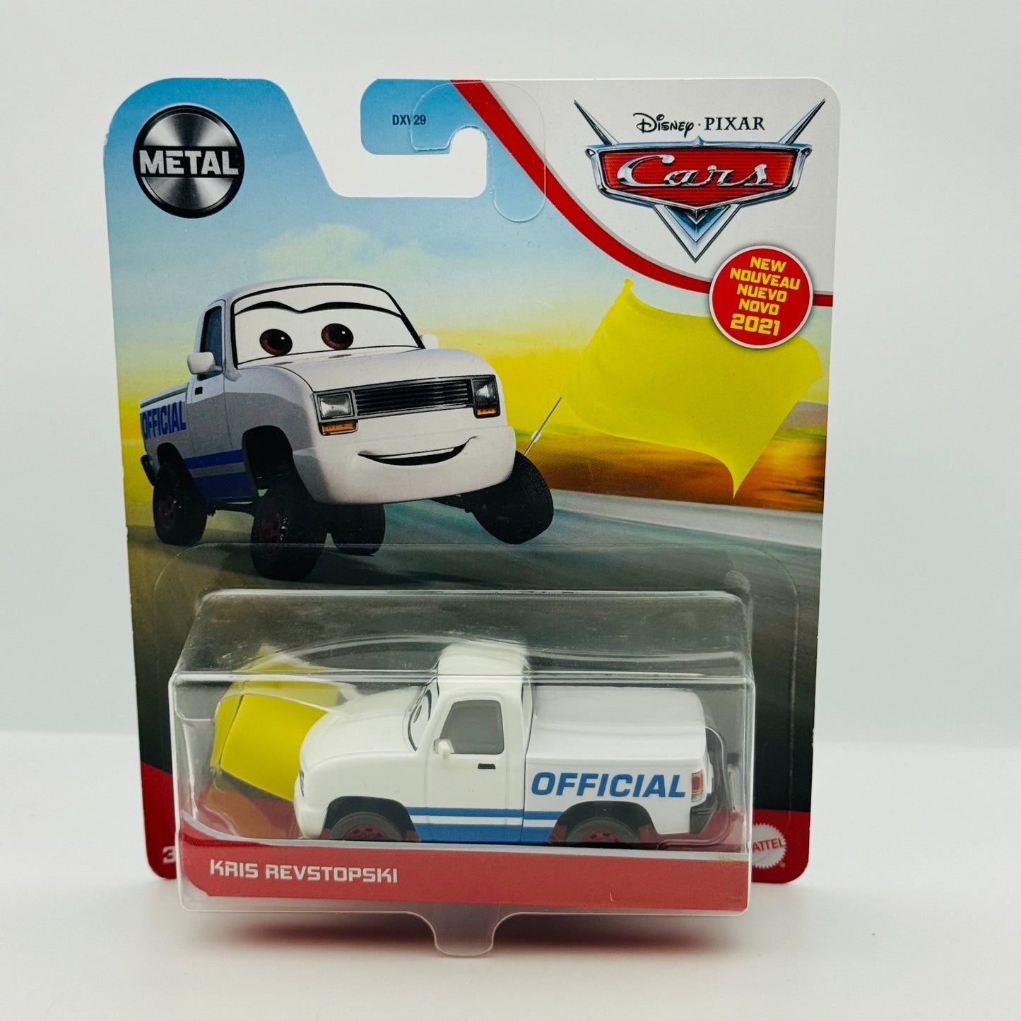 Disney Pixar Cars - KRIS REVSTOPSKI YELLOW FLAG 2021 - 1:55 Diecast