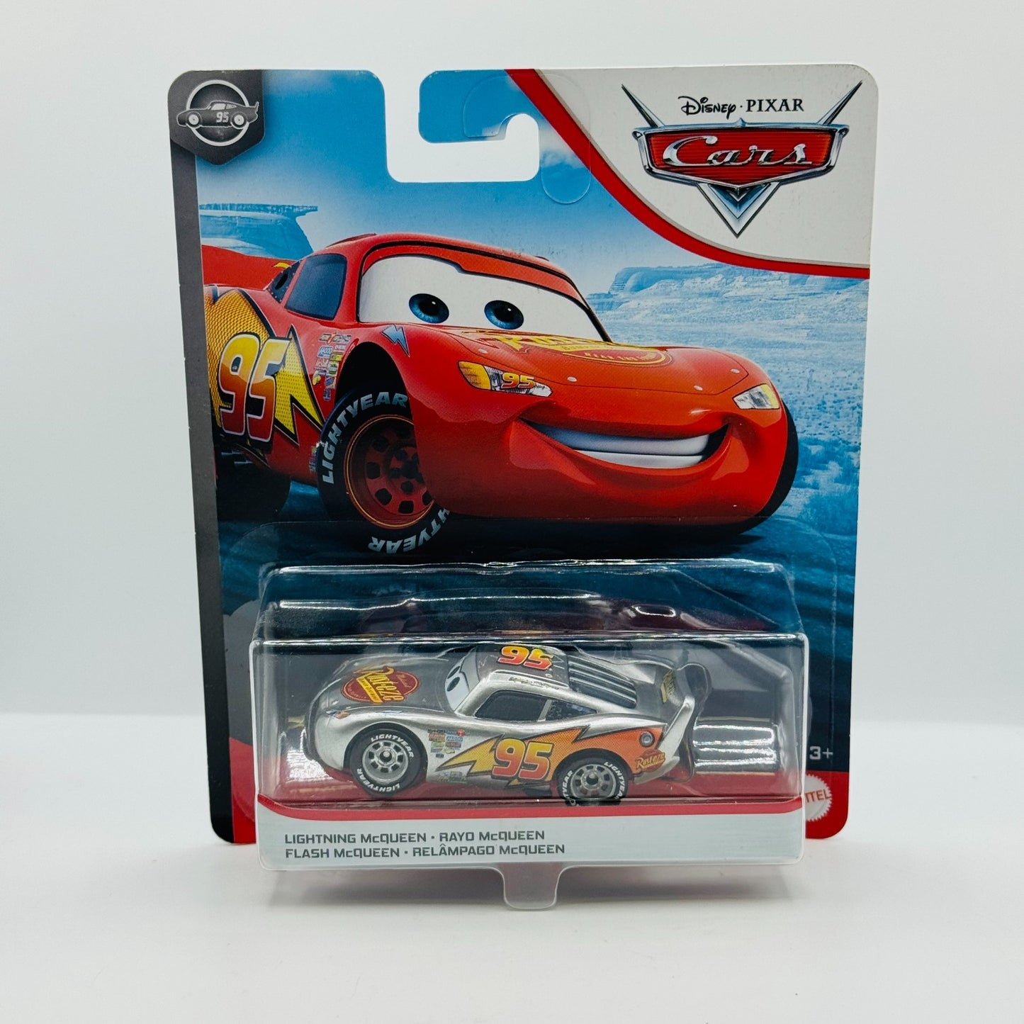 Disney Pixar Cars METALLIC SILVER LIGHTNING MCQUEEN Scavenger Hunt 1:55 Diecast