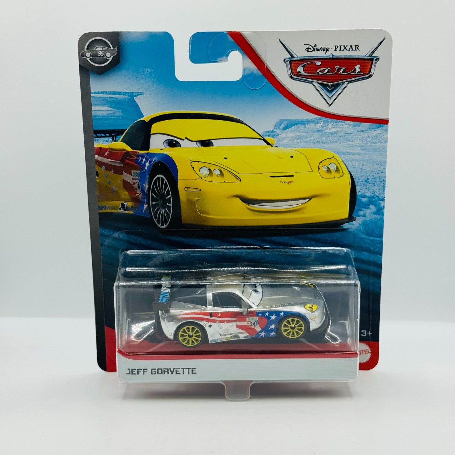 Disney Pixar Cars - METALLIC SILVER JEFF GORVETTE Scavenger Hunt - 1:55 Diecast