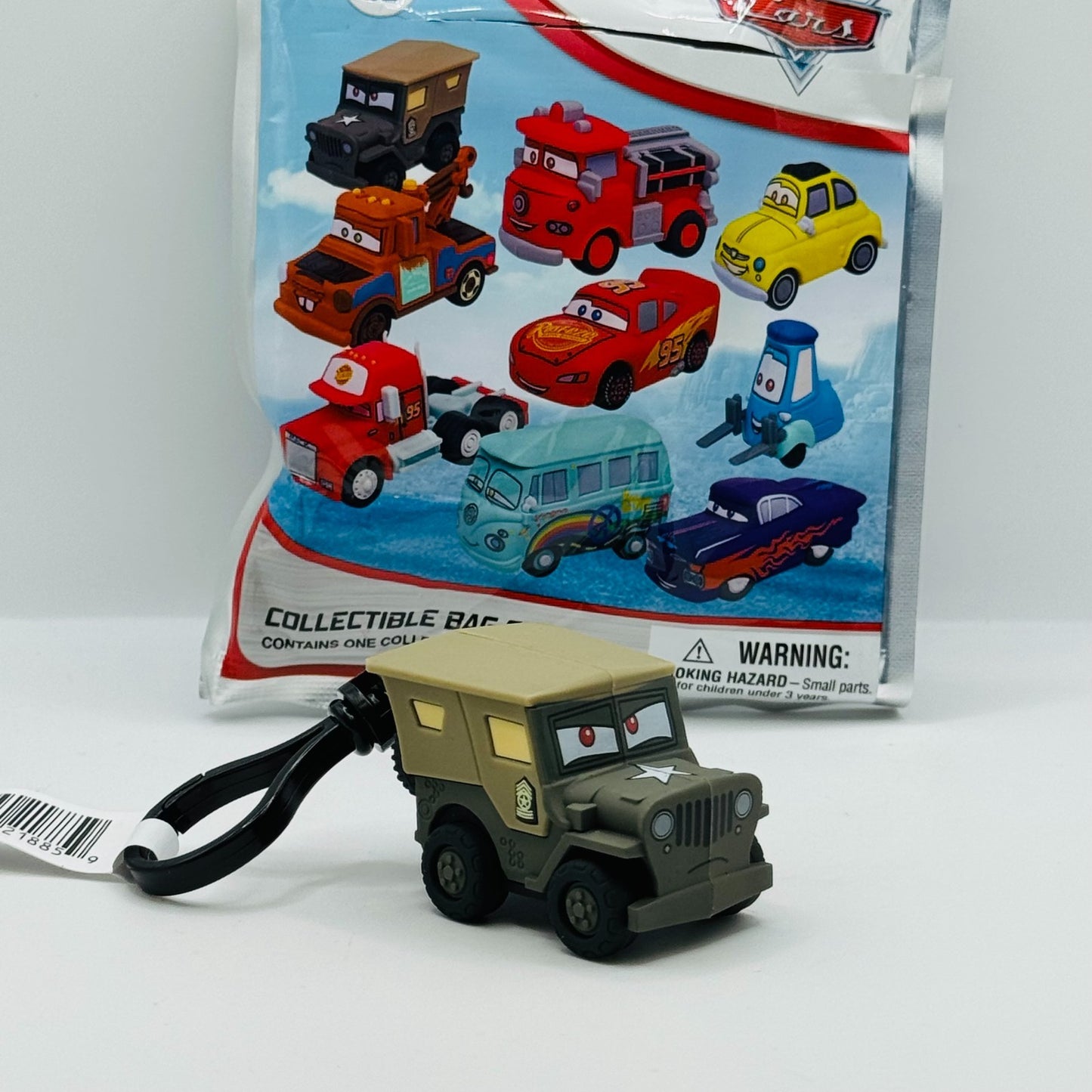 Disney Pixar Cars - SARGE VINYL COLLECTIBLE BAG CLIP KEYCHAIN - Series 60