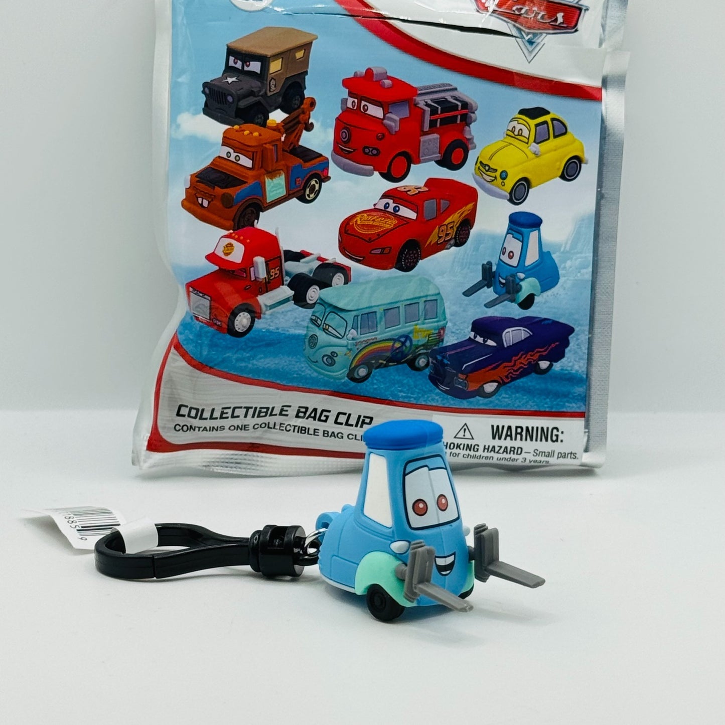 Disney Pixar Cars - GUIDO VINYL COLLECTIBLE BAG CLIP KEYCHAIN - Series 60