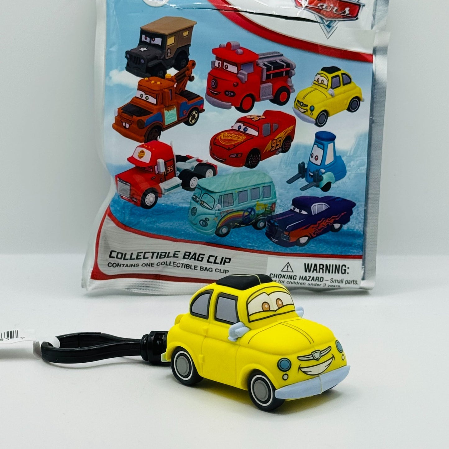 Disney Pixar Cars - LUIGI VINYL COLLECTIBLE BAG CLIP KEYCHAIN - Series 60