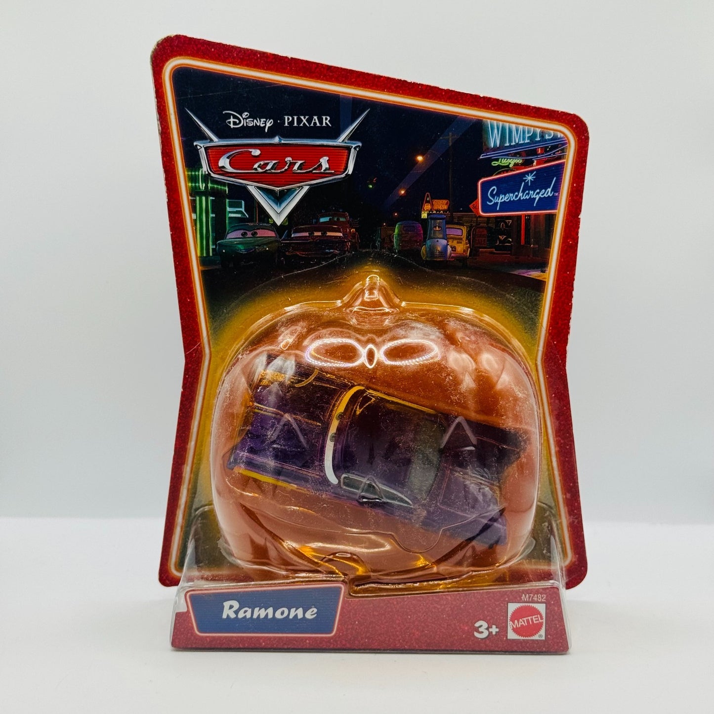 Disney Pixar Cars - PURPLE RAMONE HALLOWEEN PUMPKIN Supercharged 1:55 Diecast
