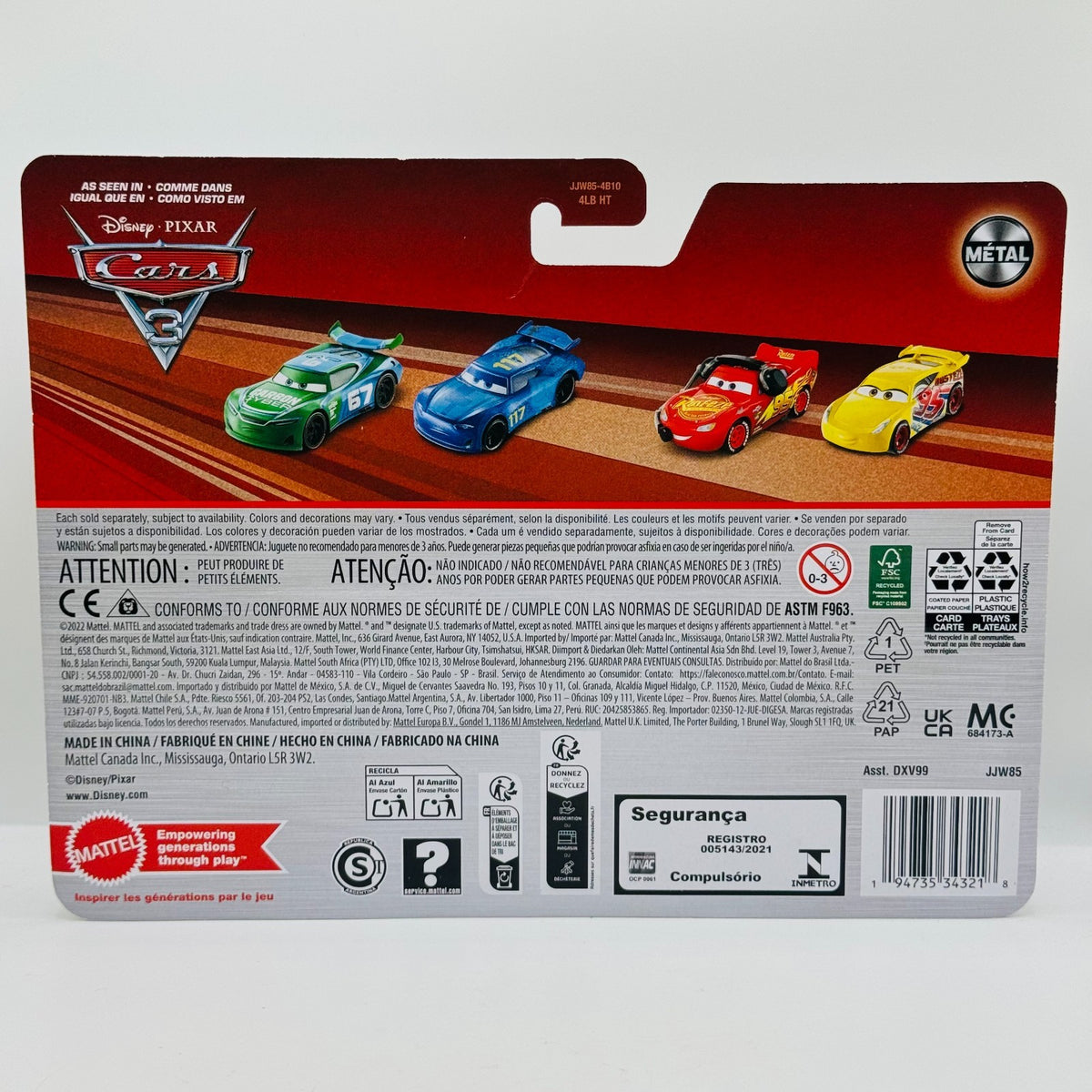 Disney Pixar Cars - HEADSET CREW CHIEF LIGHTNING MCQUEEN & CRUZ - 1:55 Diecast