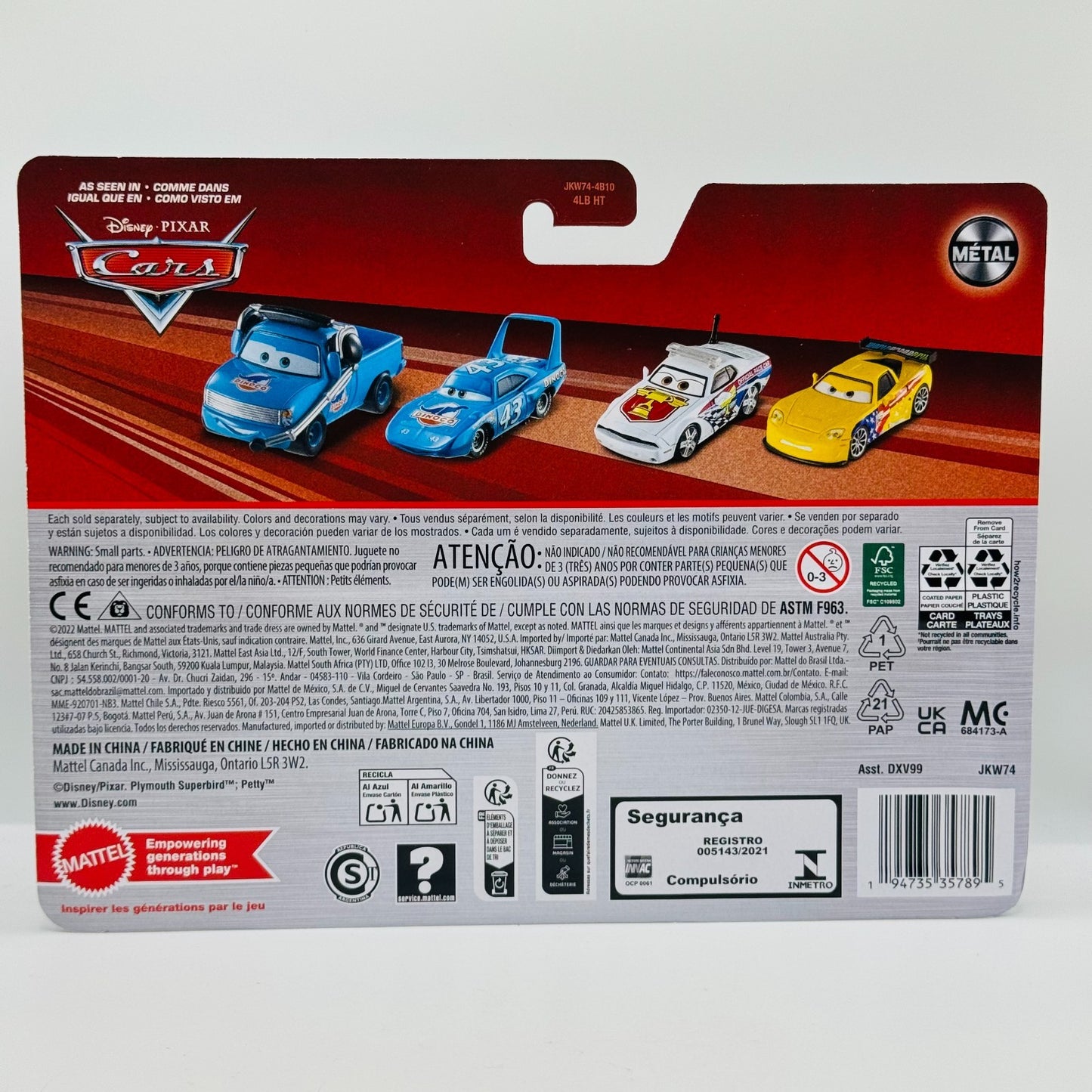 Disney Pixar Cars - RED FIRETRUCK & GUIDO - 1:55 Diecast