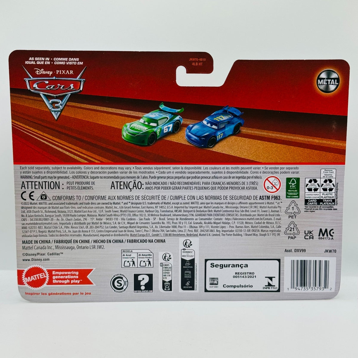 Disney Pixar Cars - JIM REVERICK CARBON CYBER & SPIKEY FILLUPS 2026 1:55 Diecast