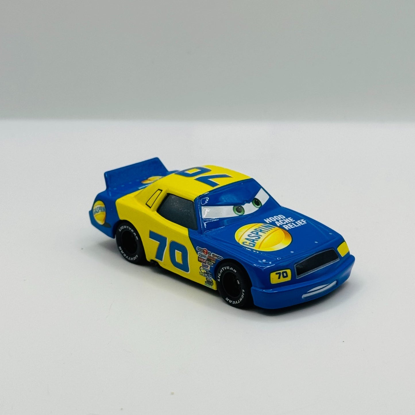 Disney Pixar Cars - FLOYD MULVIHILL GASPRIN Rubber Tires Piston Cup 1:55 Diecast