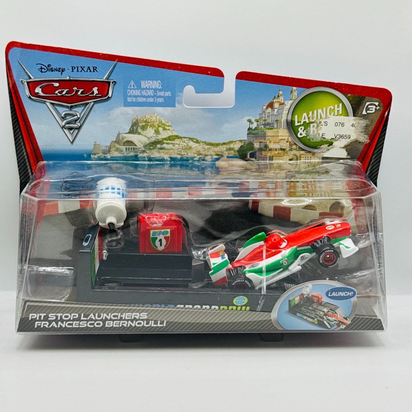Disney Pixar Cars - PIT STOP LAUNCHERS FRANCESCO BERNOULLI Cars 2 - 1:55 Diecast