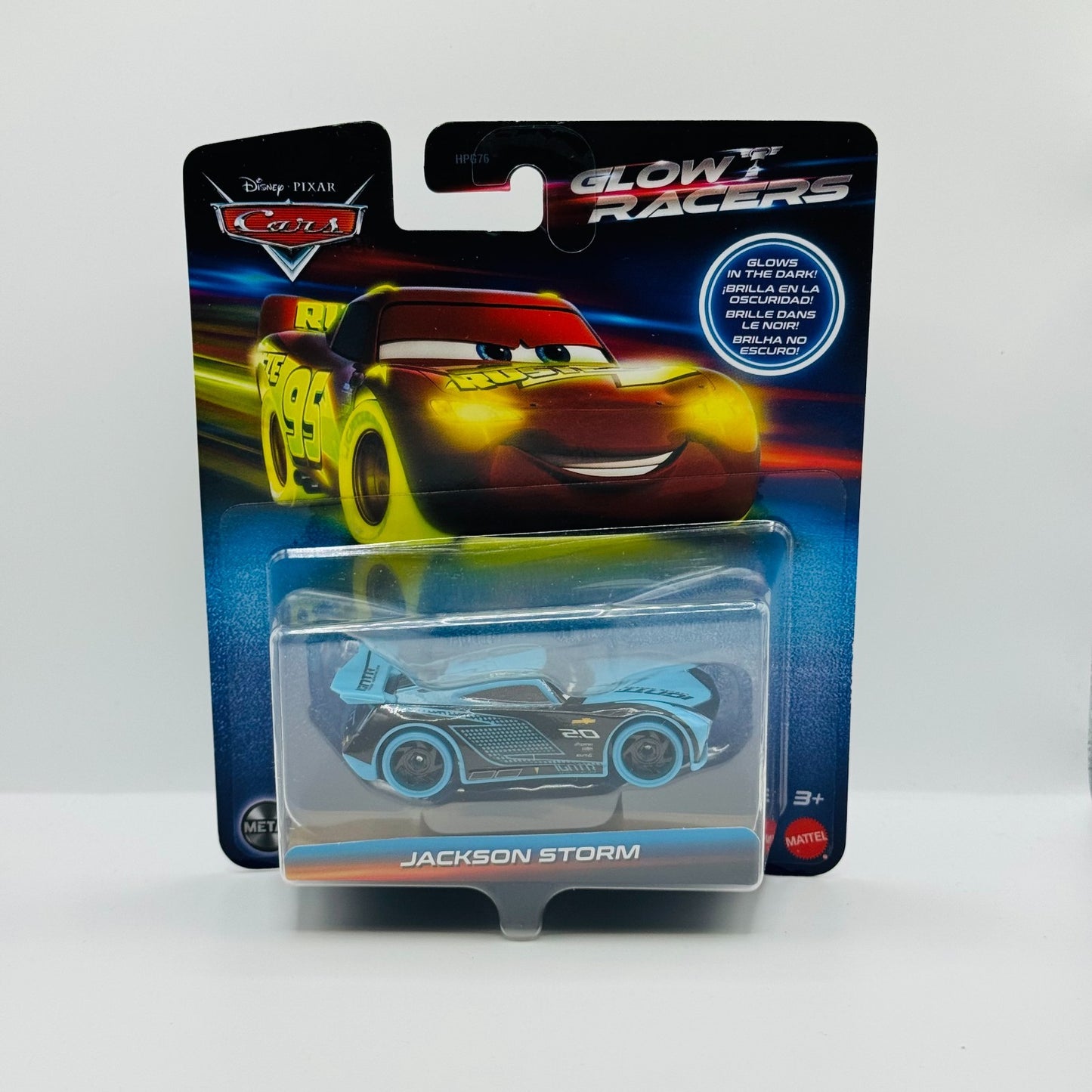 Disney Pixar Cars - GLOW RACERS JACKSON STORM (Glow In The Dark) - 1:55 Diecast