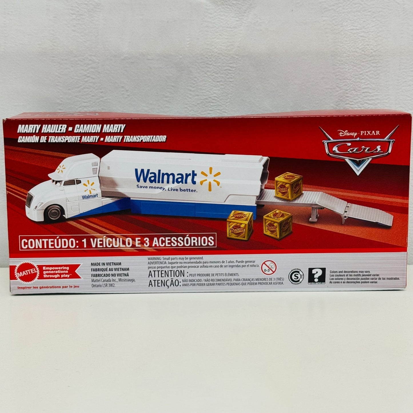 Disney Pixar Cars - WALMART MARTY HAULER COLLECTION Truck & Trailer 1:55 Diecast