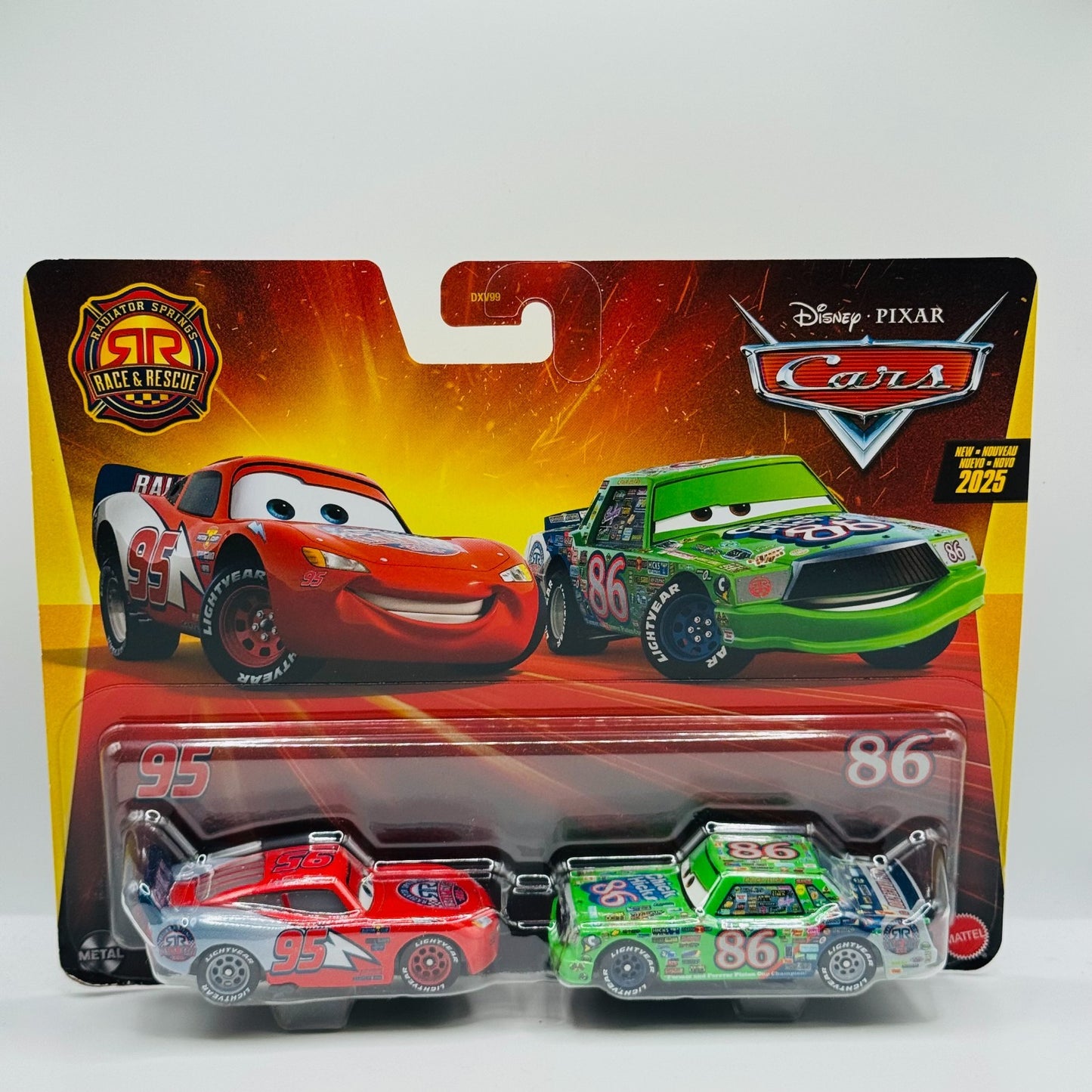 Disney Pixar Cars - RACE & RESCUE RALLYE MCQUEEN & CHICK HICKS - 1:55 Diecast