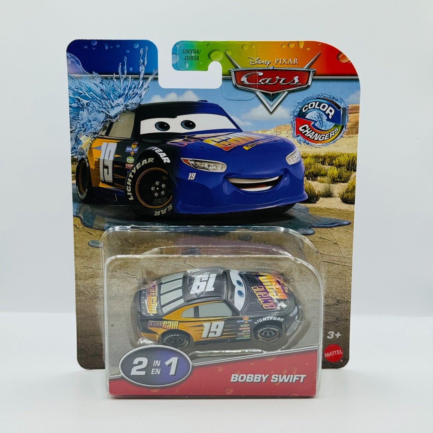Disney Pixar Cars - COLOR CHANGERS BOBBY SWIFT BLACK/ PURPLE - 1:55 Scale