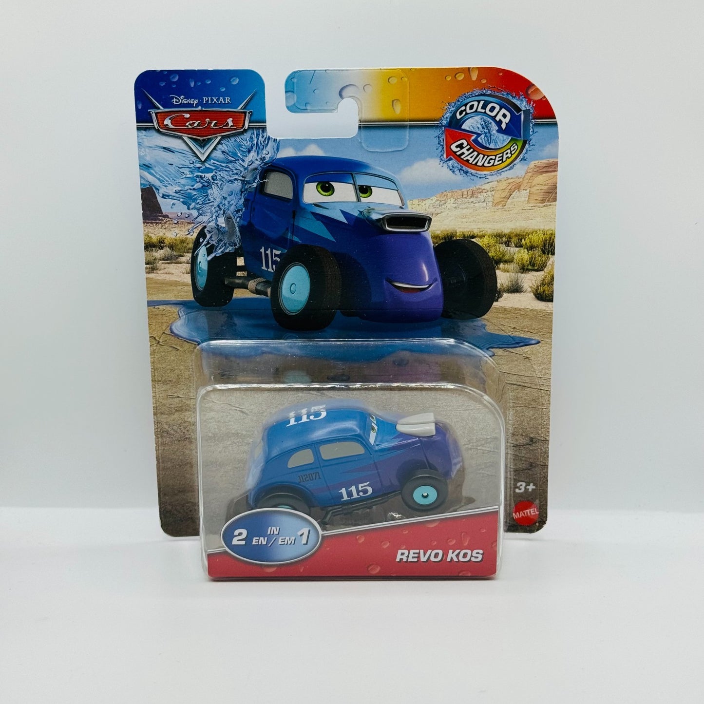 Disney Pixar Cars - COLOR CHANGERS REVO KOS Blue to Dark Blue- 1:55 Scale