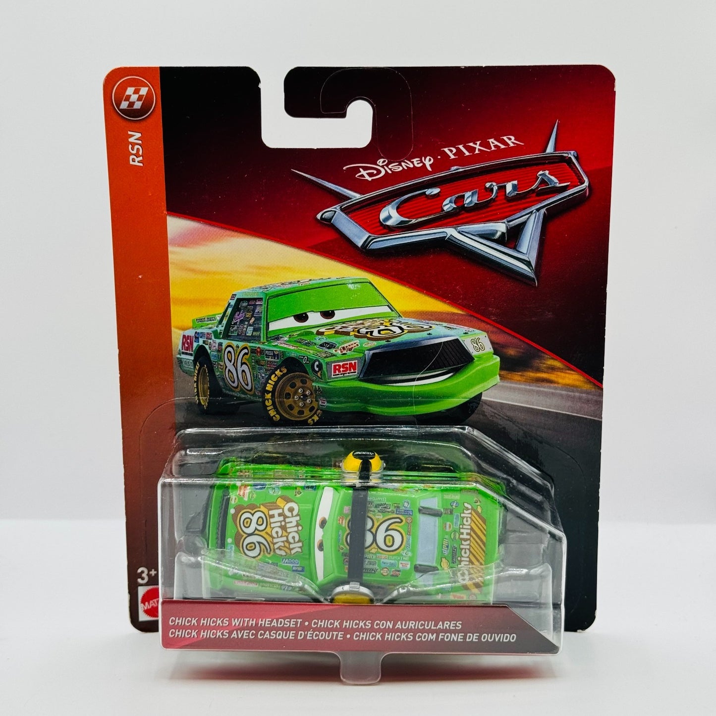Disney Pixar Cars - CARS 3 CHICK HICKS WITH HEADSET RSN 2018 - 1:55 Diecast