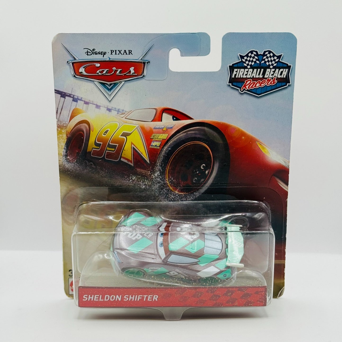 Disney Pixar Cars - FIREBALL BEACH RACERS SHELDON SHIFTER - 1:55 Diecast