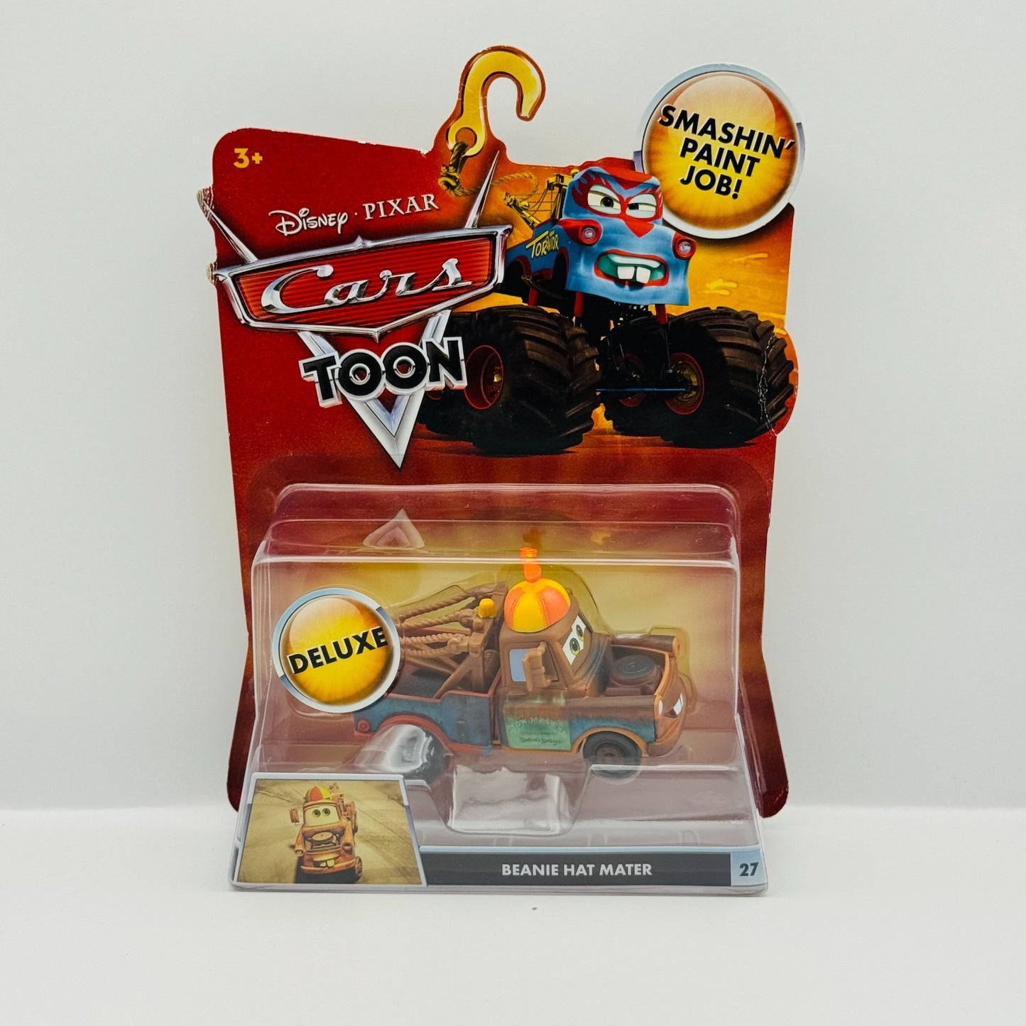 Disney Pixar Cars Toon - BEANIE HAT MATER Monster Truck Mater 2010- 1:55 Diecast