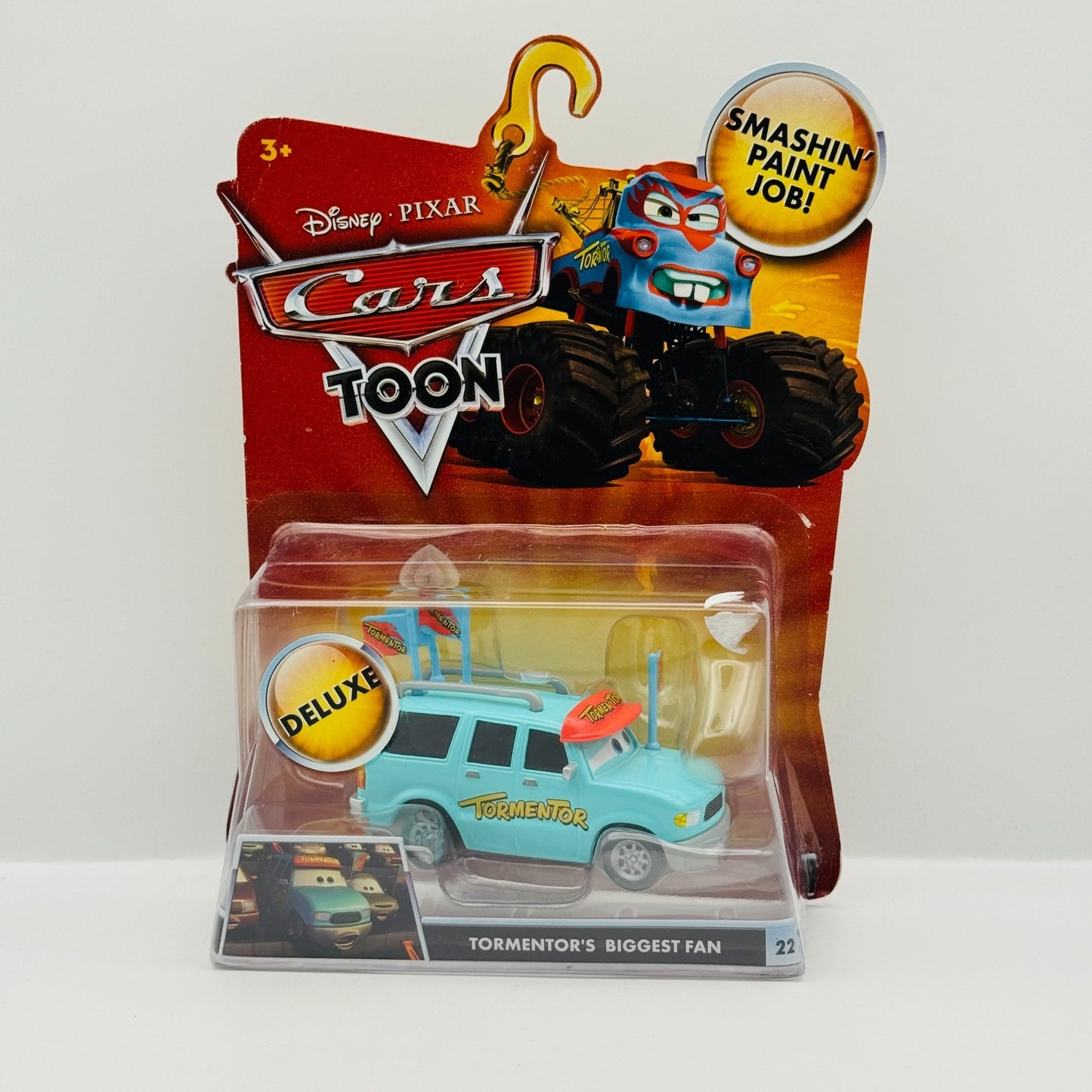 Disney Pixar Cars Toon TORMENTOR'S BIGGEST FAN Monster Truck Mater 1:55 Diecast