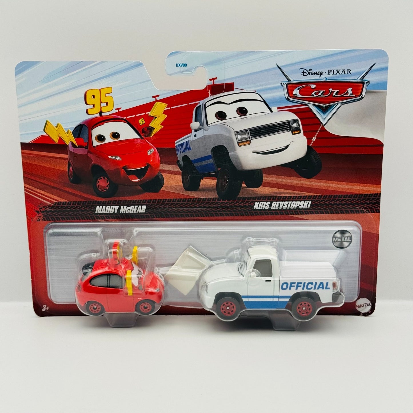 Disney Pixar Cars - MADDY MCGEAR & KRIS REVSTOPSKI WHITE FLAG 2023- 1:55 Diecast