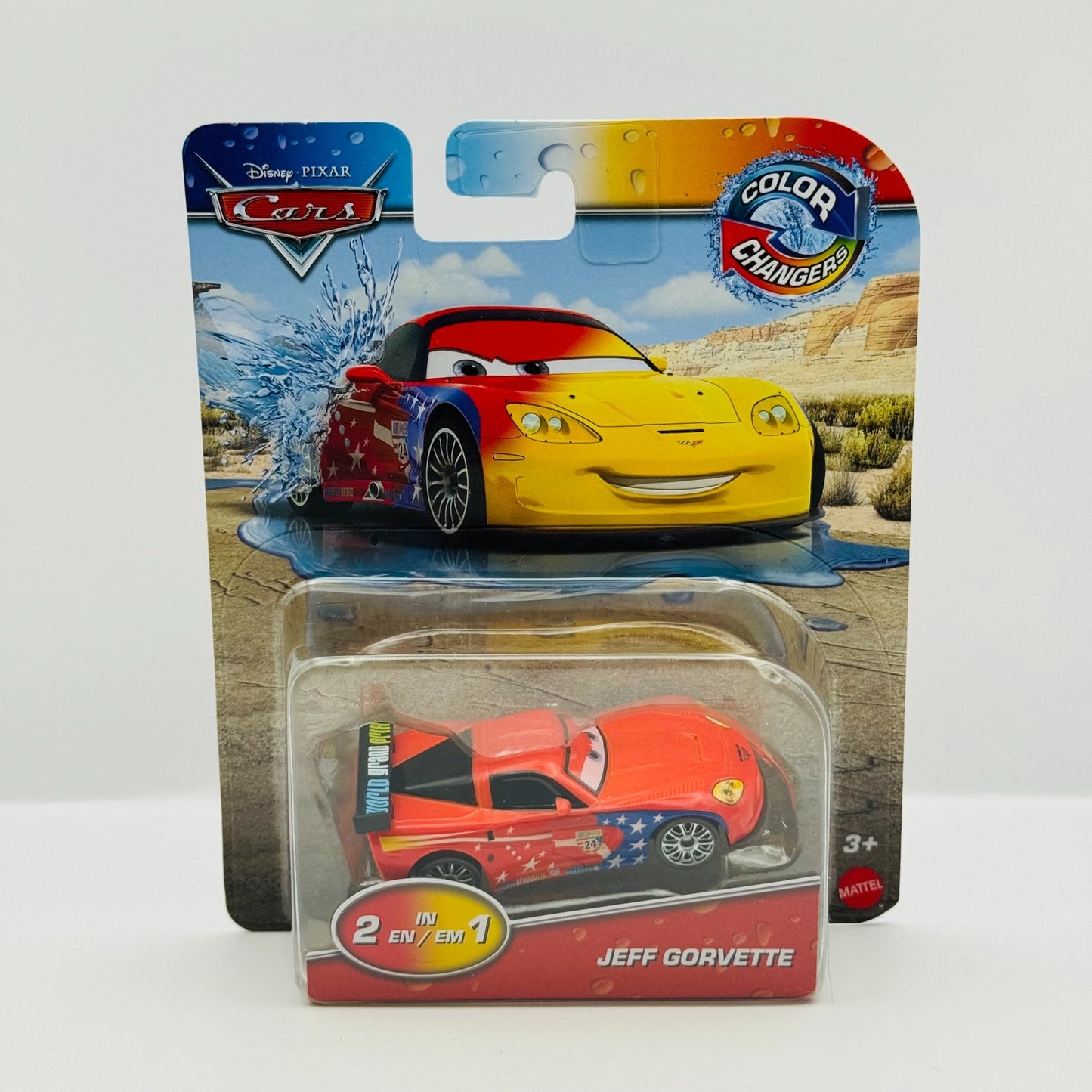 Disney Pixar Cars - COLOR CHANGERS JEFF GORVETTE - 1:55 Scale