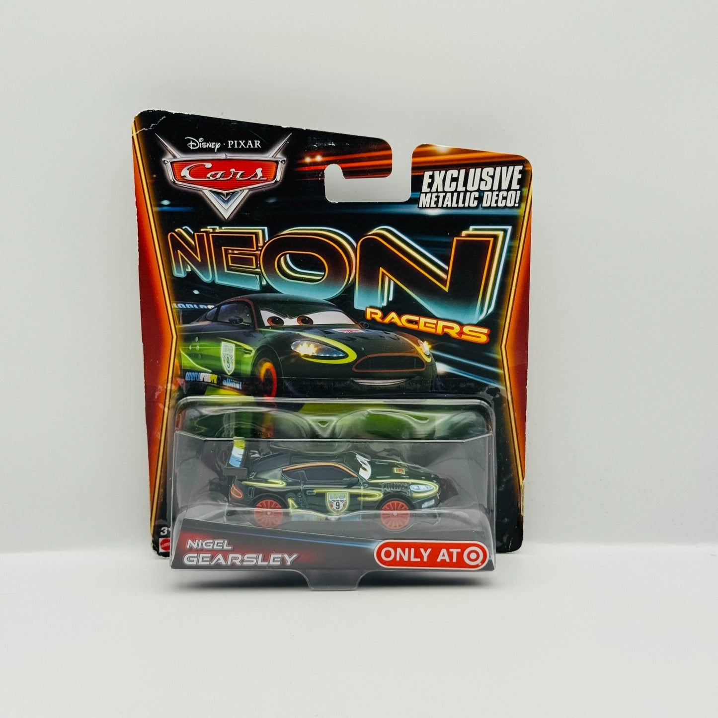 Disney Pixar Cars - NEON RACERS NIGEL GEARSLEY WGP TROC 2014 - 1:55 Diecast