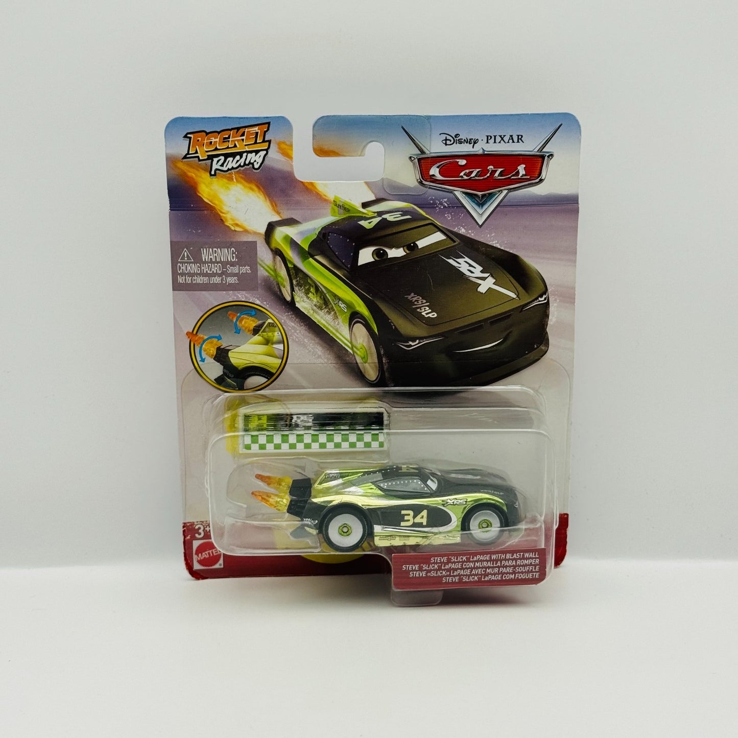Disney Pixar Cars - XRS ROCKET RACING STEVE SLICK LAPAGE - 1:55 Diecast
