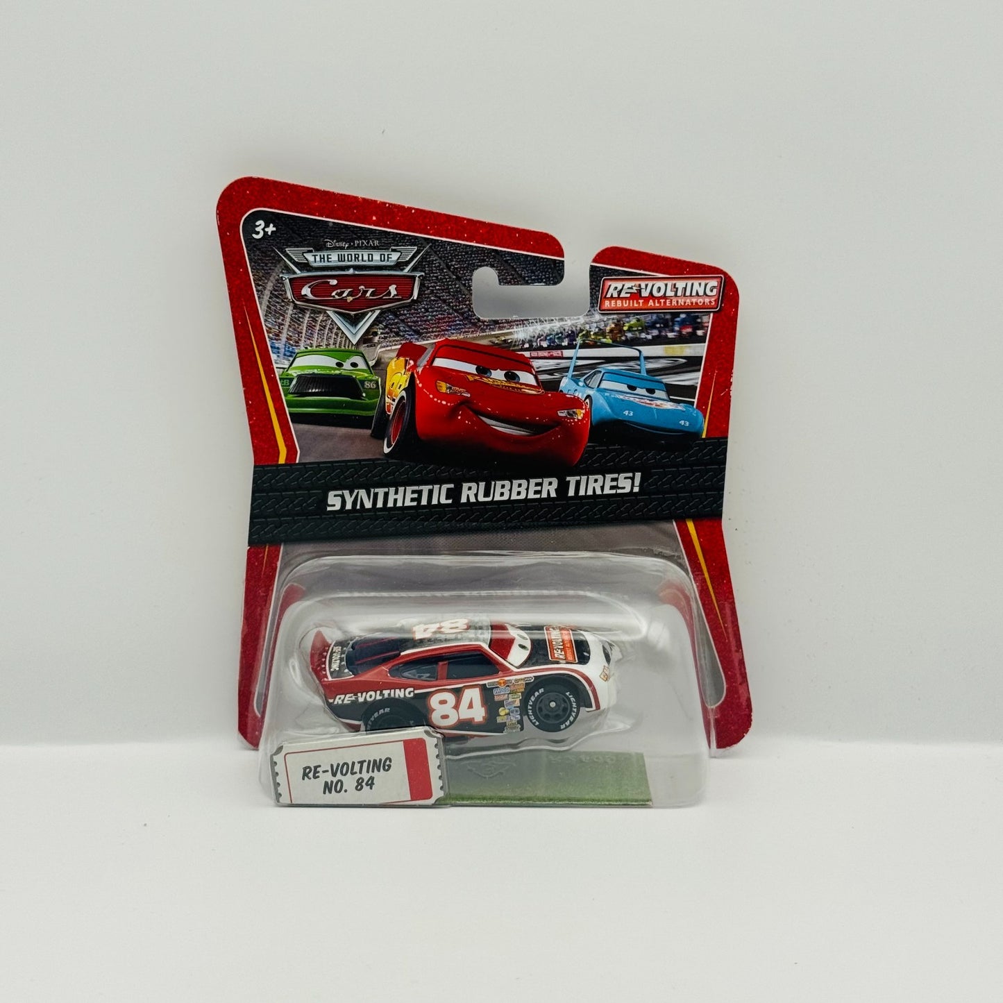 Disney Pixar Cars - RE-VOLTING DAVEY APEX Rubber Tires Piston 1:55 Diecast