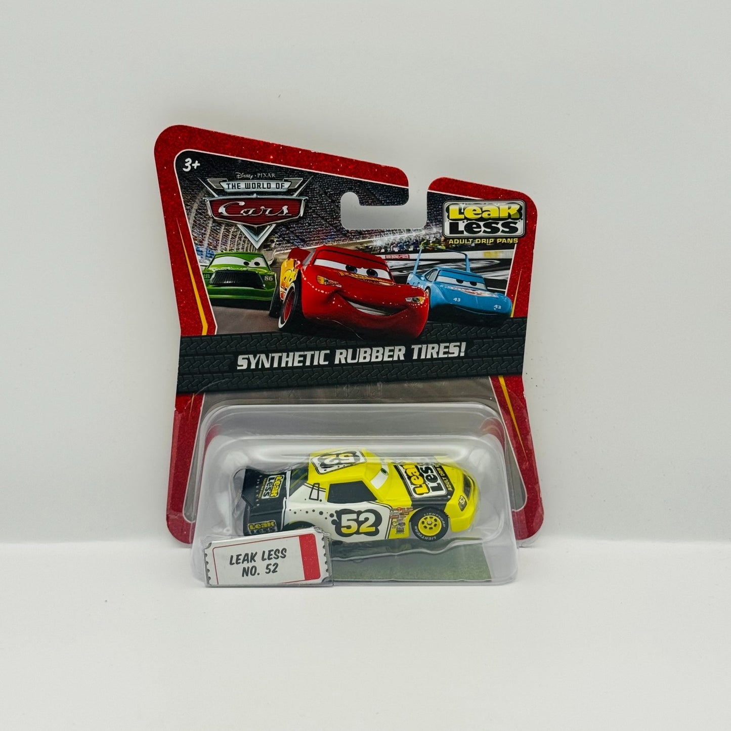 Disney Pixar Cars CLAUDE SCRUGGS LEAK LESS Rubber Tires Piston Cup 1:55 Diecas