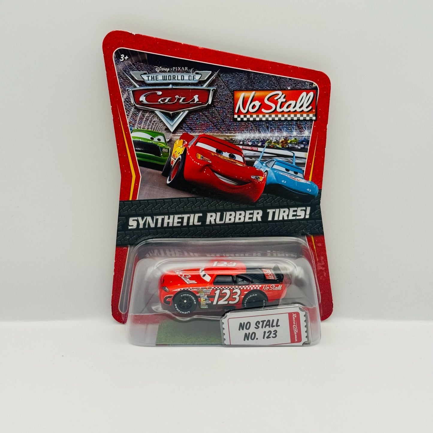 Disney Pixar Cars - NO STALL TODD MARCUS Rubber Tires Piston Cup - 1:55 Diecast