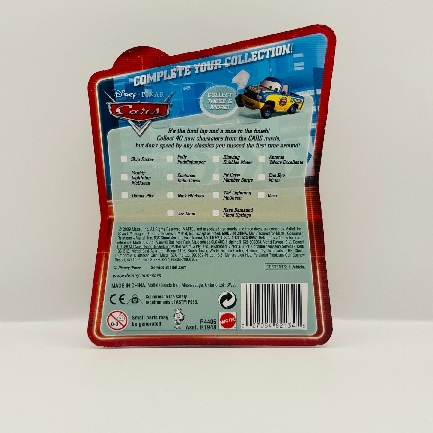Disney Pixar Cars - WET LIGHTNING McQUEEN Final Lap 2010 - 1:55 Diecast