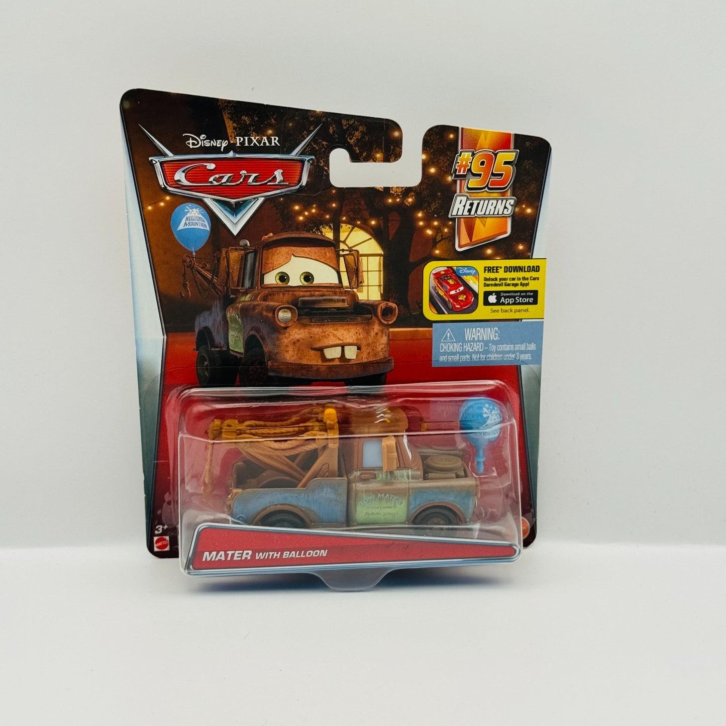 Disney Pixar Cars - MATER WITH BALLOON 95 Returns 2016 - 1:55 Diecast