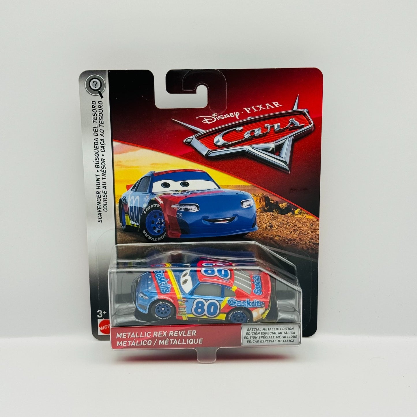 Disney Pixar Cars METALLIC REX REVLER GASK-ITS Scavenger Hunt 2018 1:55 Diecast