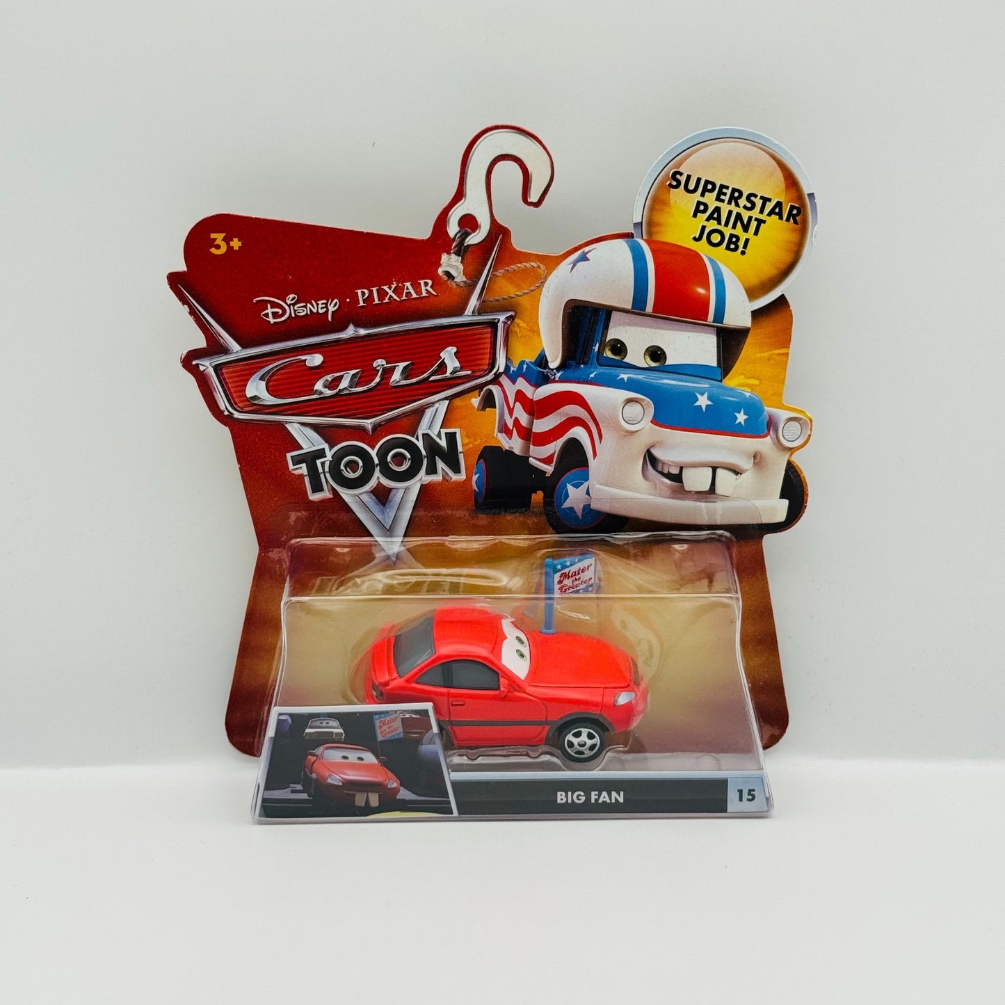 Disney Pixar Cars Toon - BIG FAN Mater The Greater - 1:55 Diecast