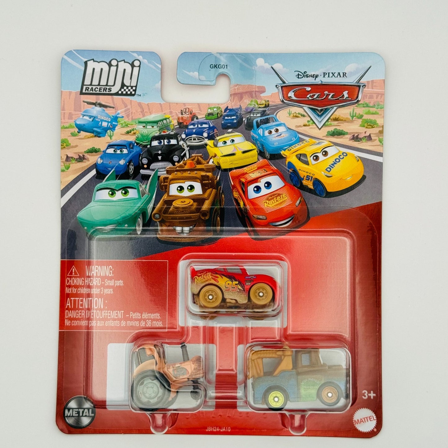 Disney Pixar Cars - Mini Racers TRACTOR DIRT TRACK MCQUEEN MATER 3-PK - Diecast