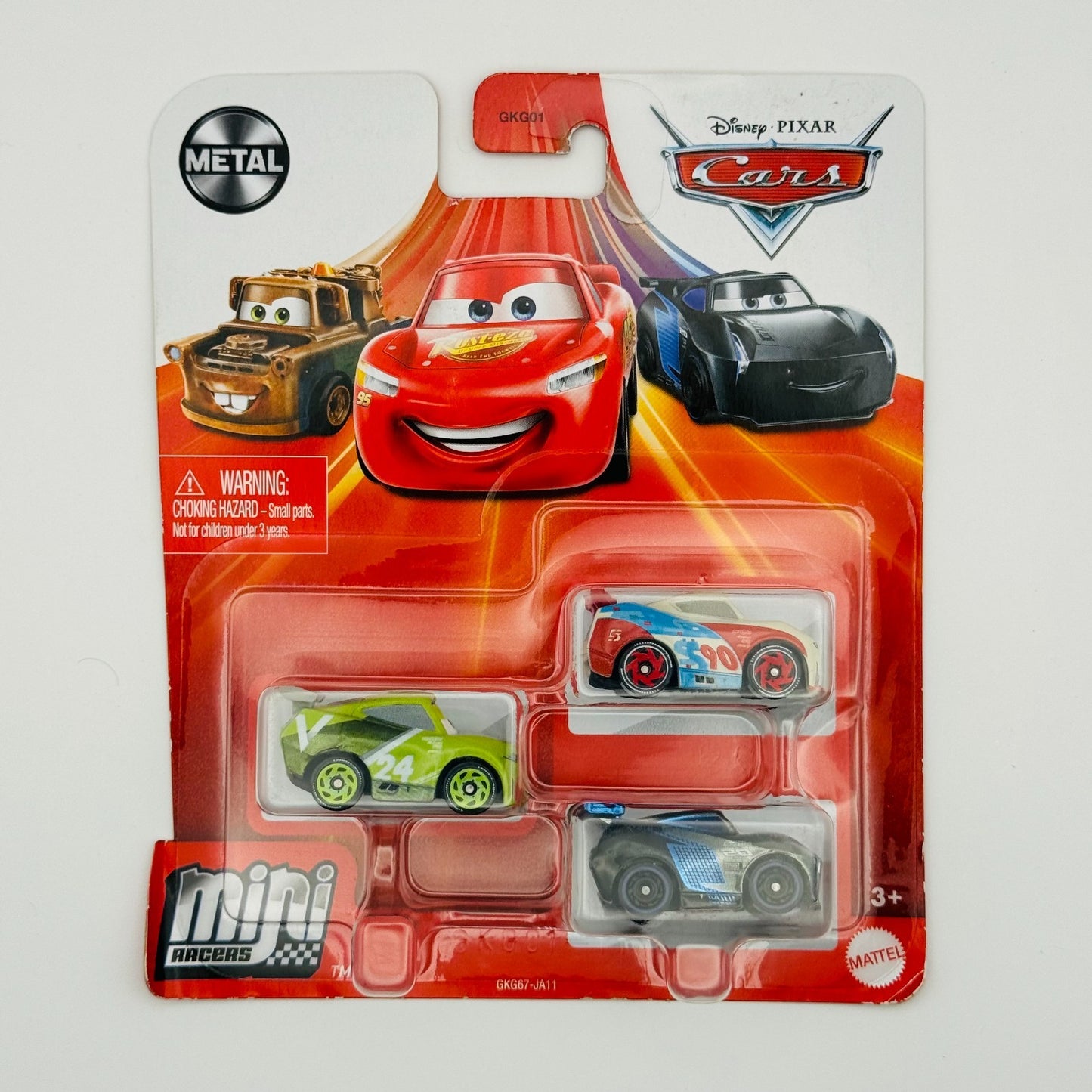 Disney Pixar Cars - Mini Racers CHASE RACELOTT PAUL CONREV JACKSON 3-PK -Diecast