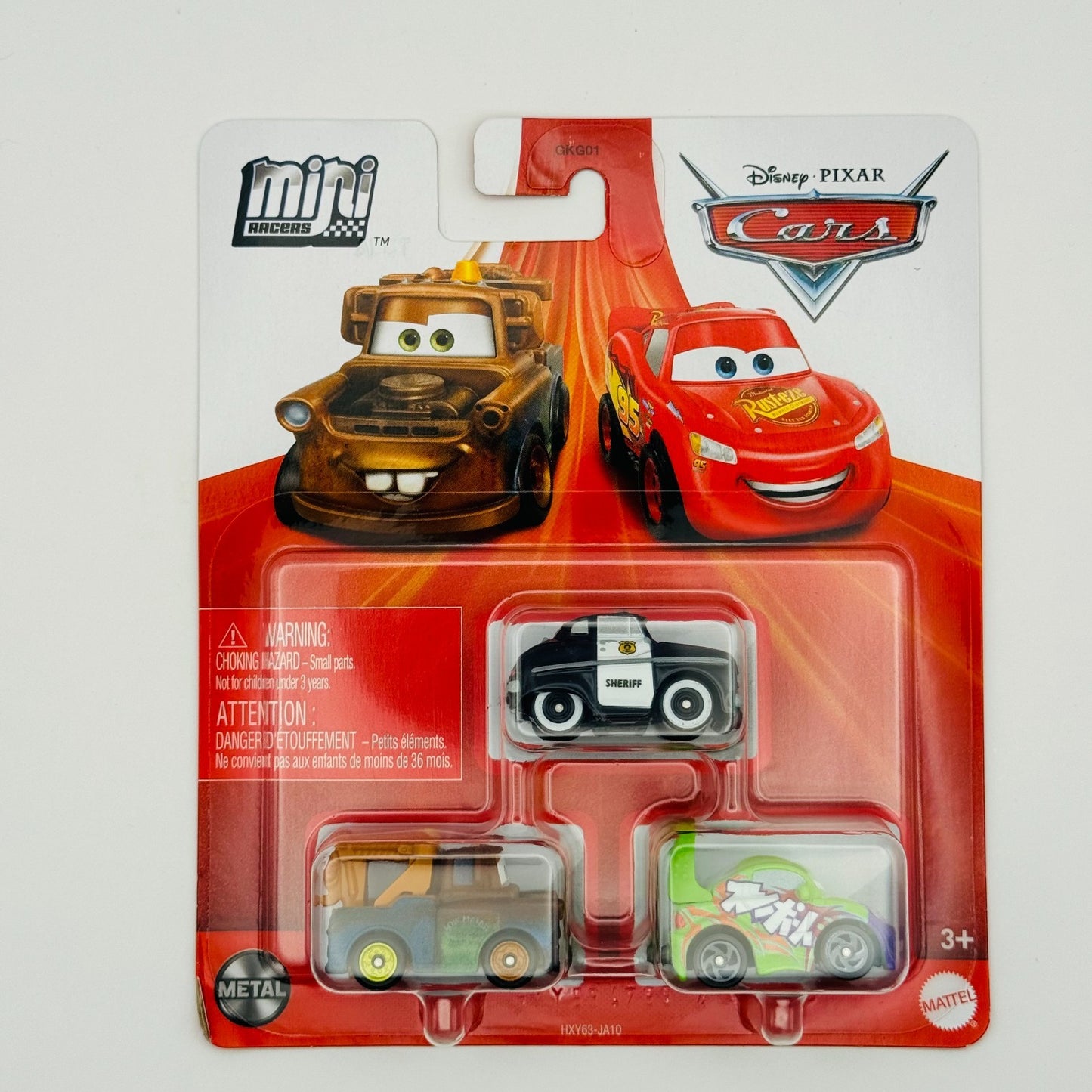 Disney Pixar Cars - Mini Racers WINGO SHERIFF MATER 3-PK - Diecast