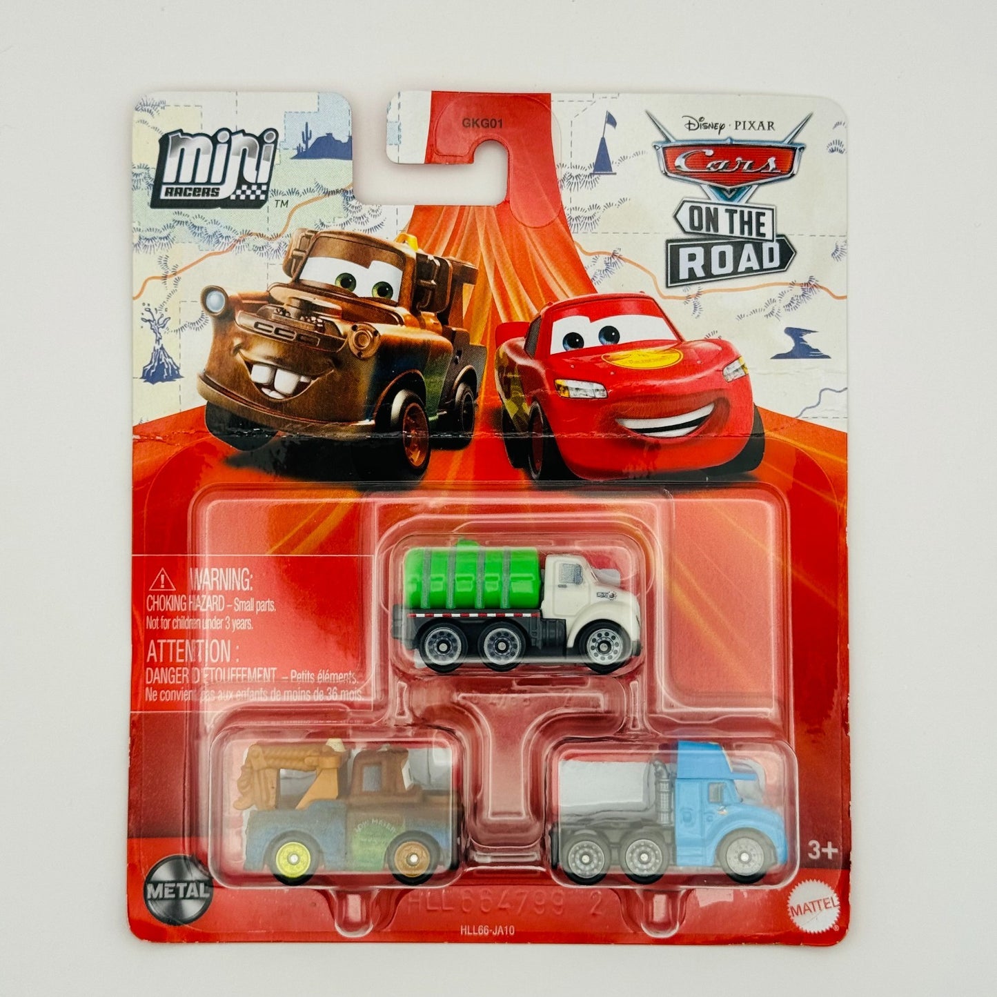 Disney Pixar Cars - Mini Racers ERIN KINDAFAST GRAY DINOCO SEMI CAB 3-PK Diecast