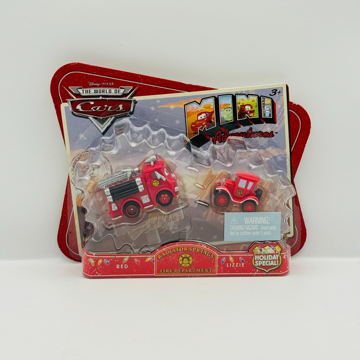 Disney Pixar Cars - Mini Adventures RED FIRETRUCK & LIZZIE - Fire Department