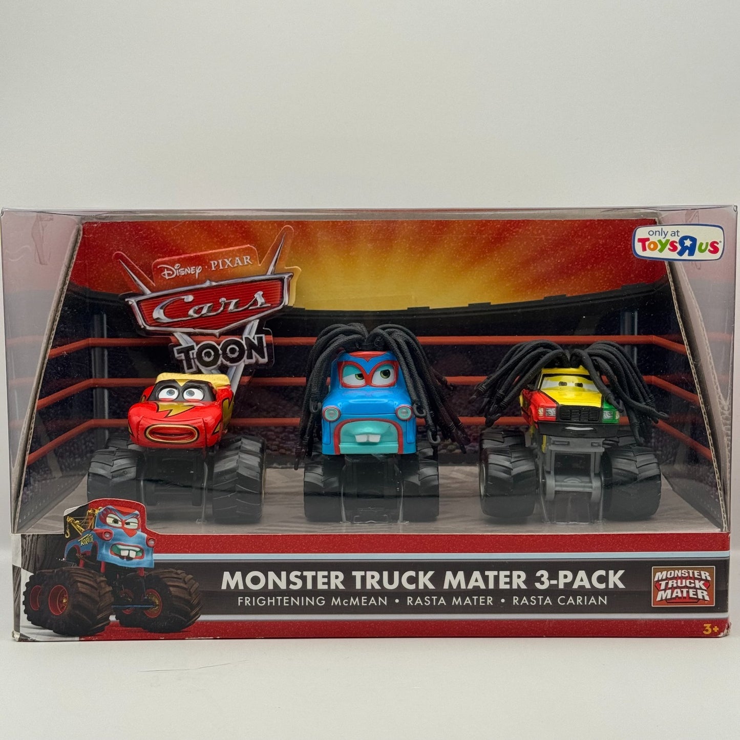 Disney Pixar Cars MONSTER TRUCK MATER 3-PK FRIGHTENING RASTA MATER 1:55 Diecast