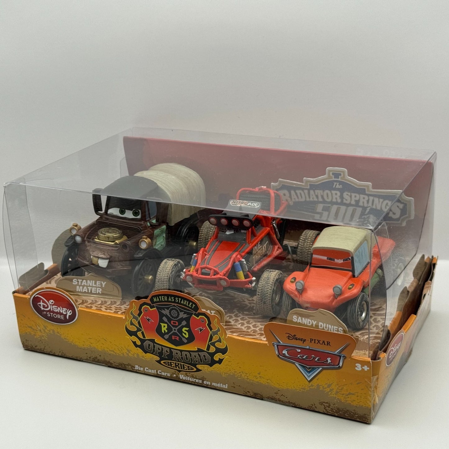 Disney Pixar Cars 500 1/2 OFF ROAD STANLEY DAYS MATER Disney Store -1:43 Diecast