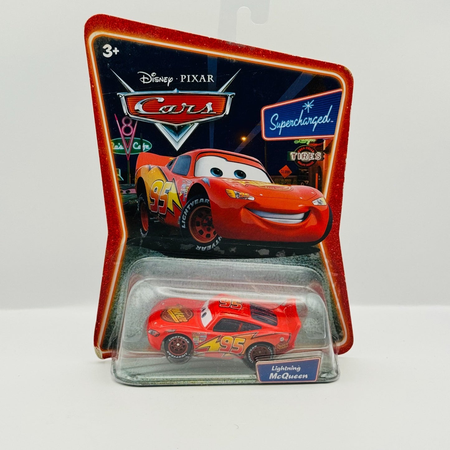 Disney Pixar Cars - LIGHTNING MCQUEEN Supercharged 2007 - 1:55 Diecast