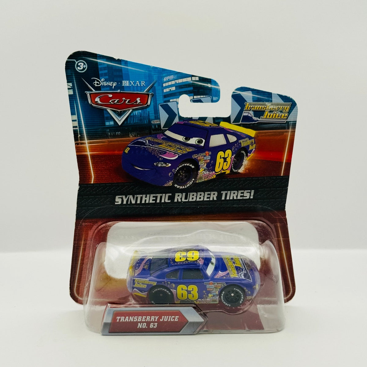 Disney Pixar Cars - LEE REVKINS TRANSBERRY JUICE Rubber Tires 1:55 Diecast