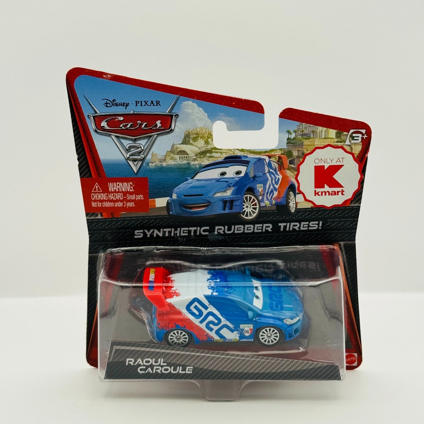 Disney Pixar Cars - RAOUL CAROULE RUBBER TIRES Cars 2 2011 - 1:55 Diecast