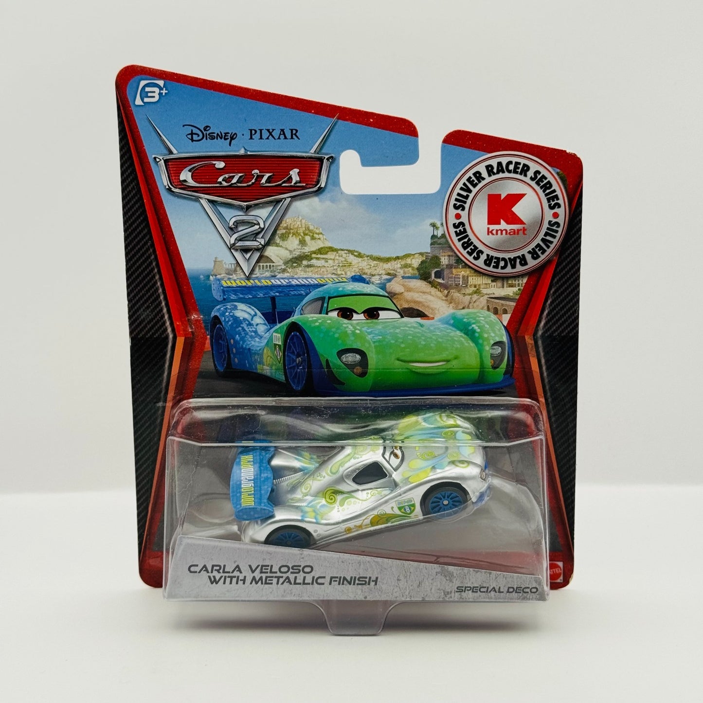 Disney Pixar Cars - SILVER CARLA VELOSO WITH METALLIC FINISH 2012 - 1:55 Diecast