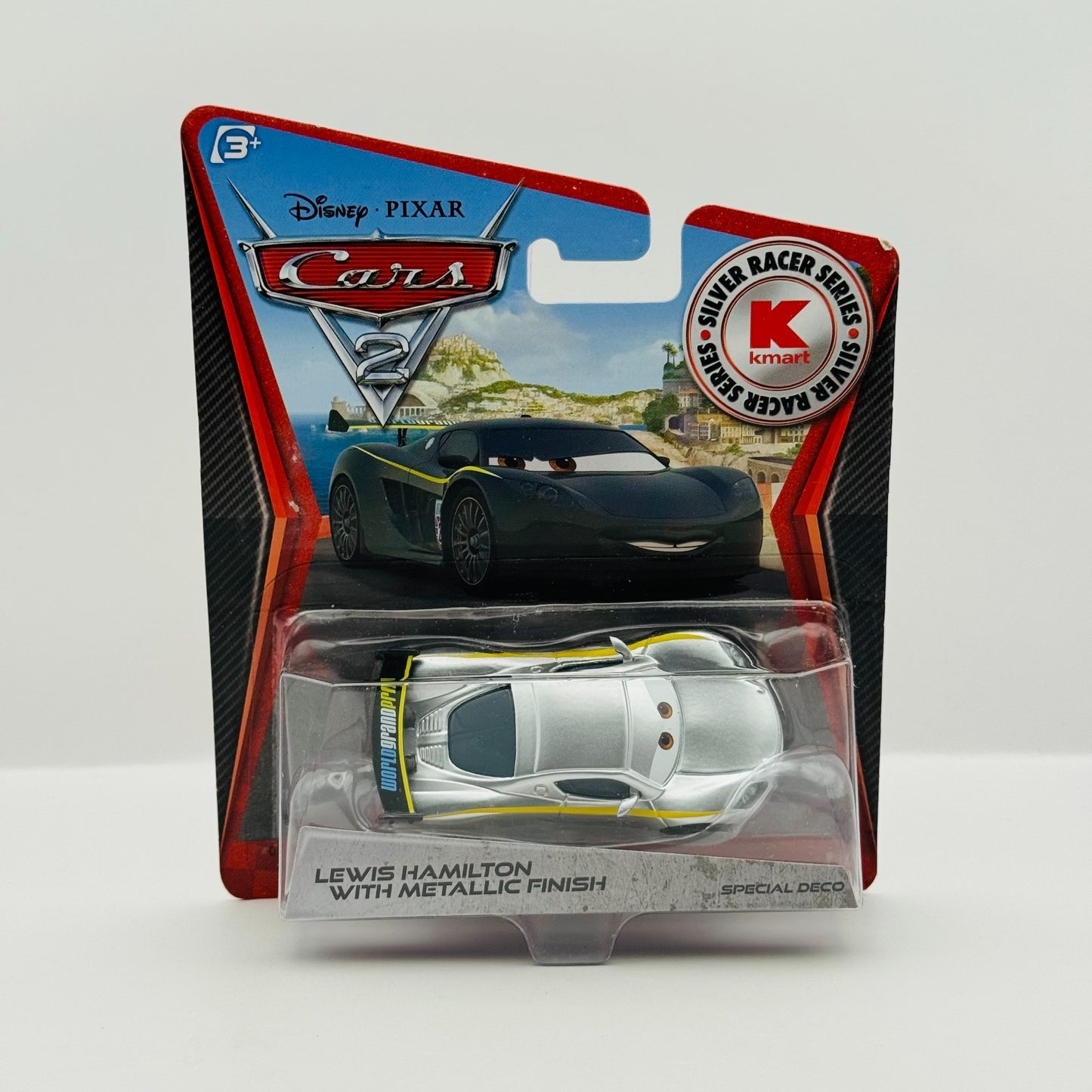 Disney Pixar Cars - SILVER LEWIS HAMILTON WITH METALLIC FINISH - 1:55 Diecast