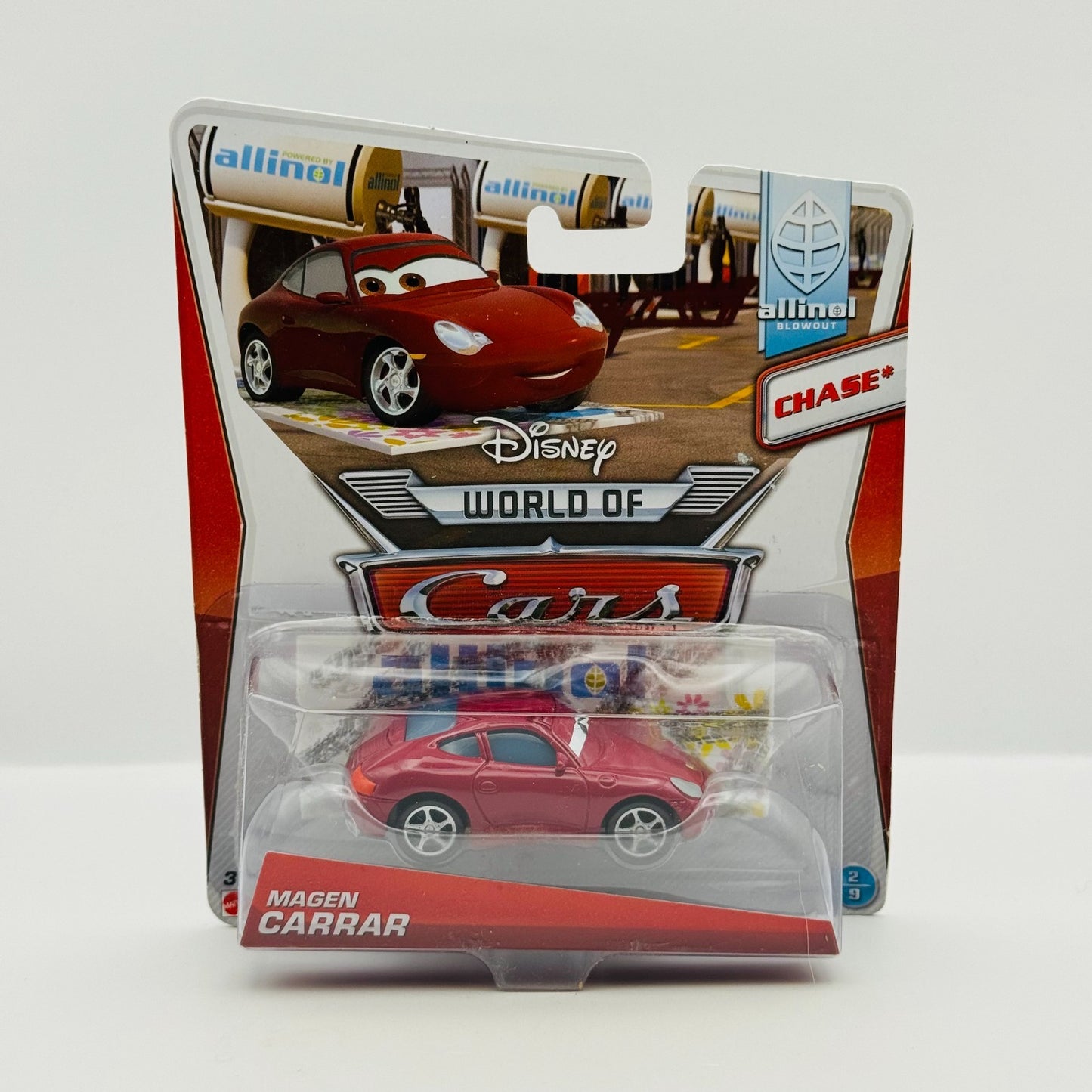Disney Pixar Cars - MAGEN CARRAR CHASE Allinol Blowout 2014 - 1:55 Diecast
