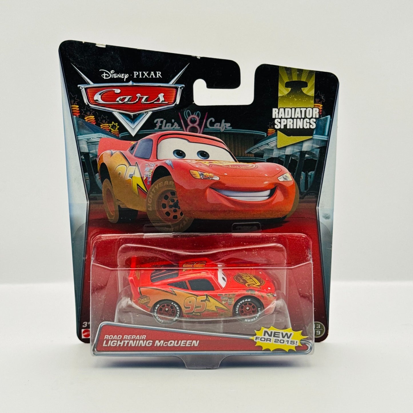 Disney Pixar Cars - ROAD REPAIR LIGHTNING MCQUEEN 2015 - 1:55 Diecast