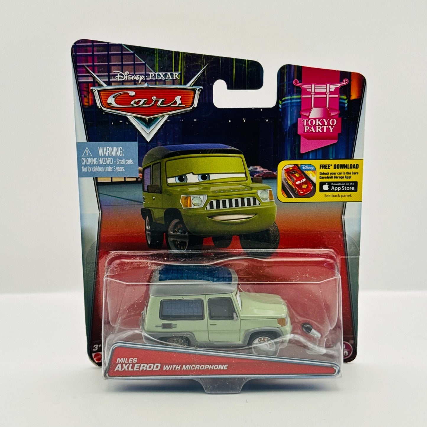Disney Pixar Cars - MILES AXLEROD WITH MICROPHONE Tokyo Party 2015 -1:55 Diecast