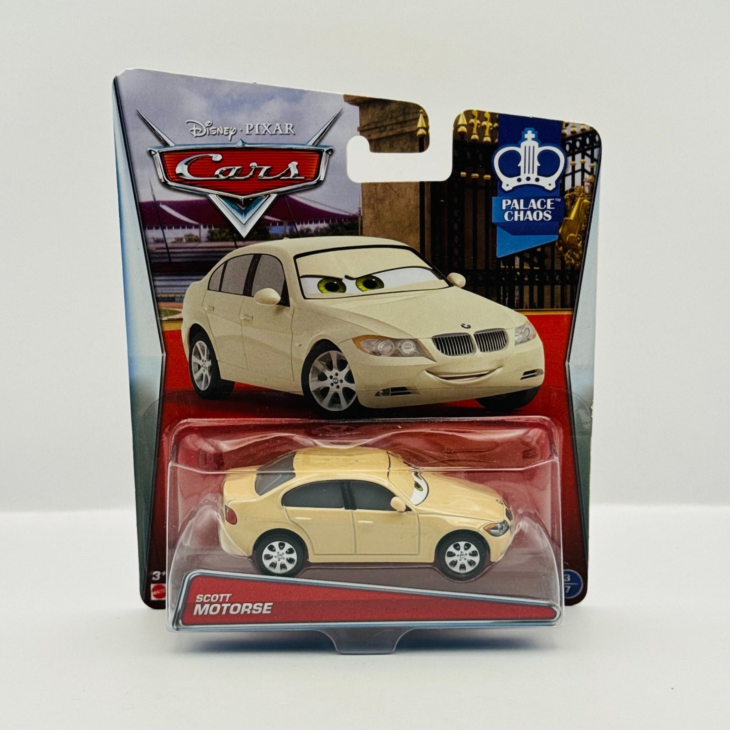 Disney Pixar Cars - SCOTT MOTORSE BMW 3 Series Palace Chaos 2015 - 1:55 Diecast