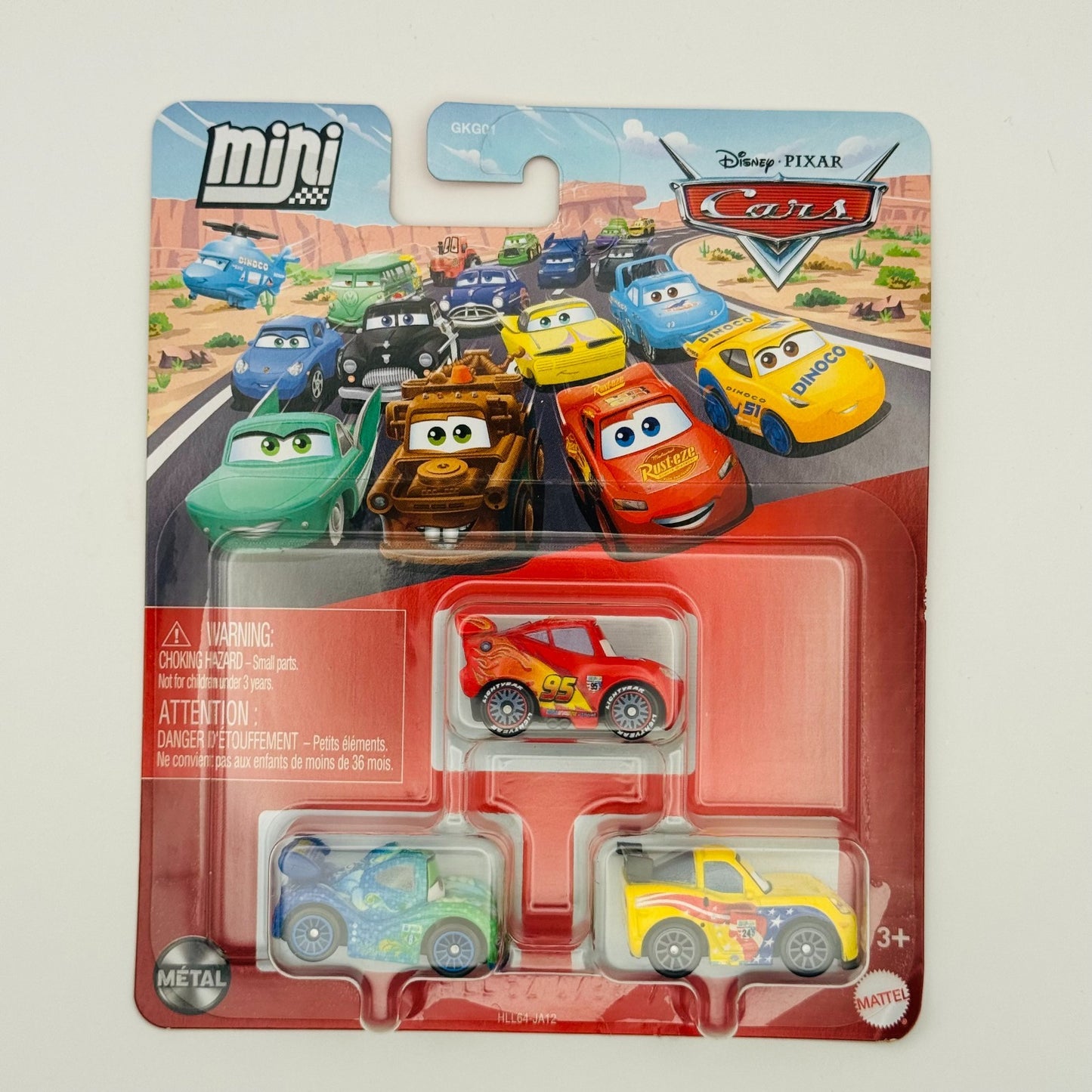 Disney Pixar Cars Mini Racers JEFF GORVETTE CARLA VELOSO WGP Cars 2 3-PK Diecast