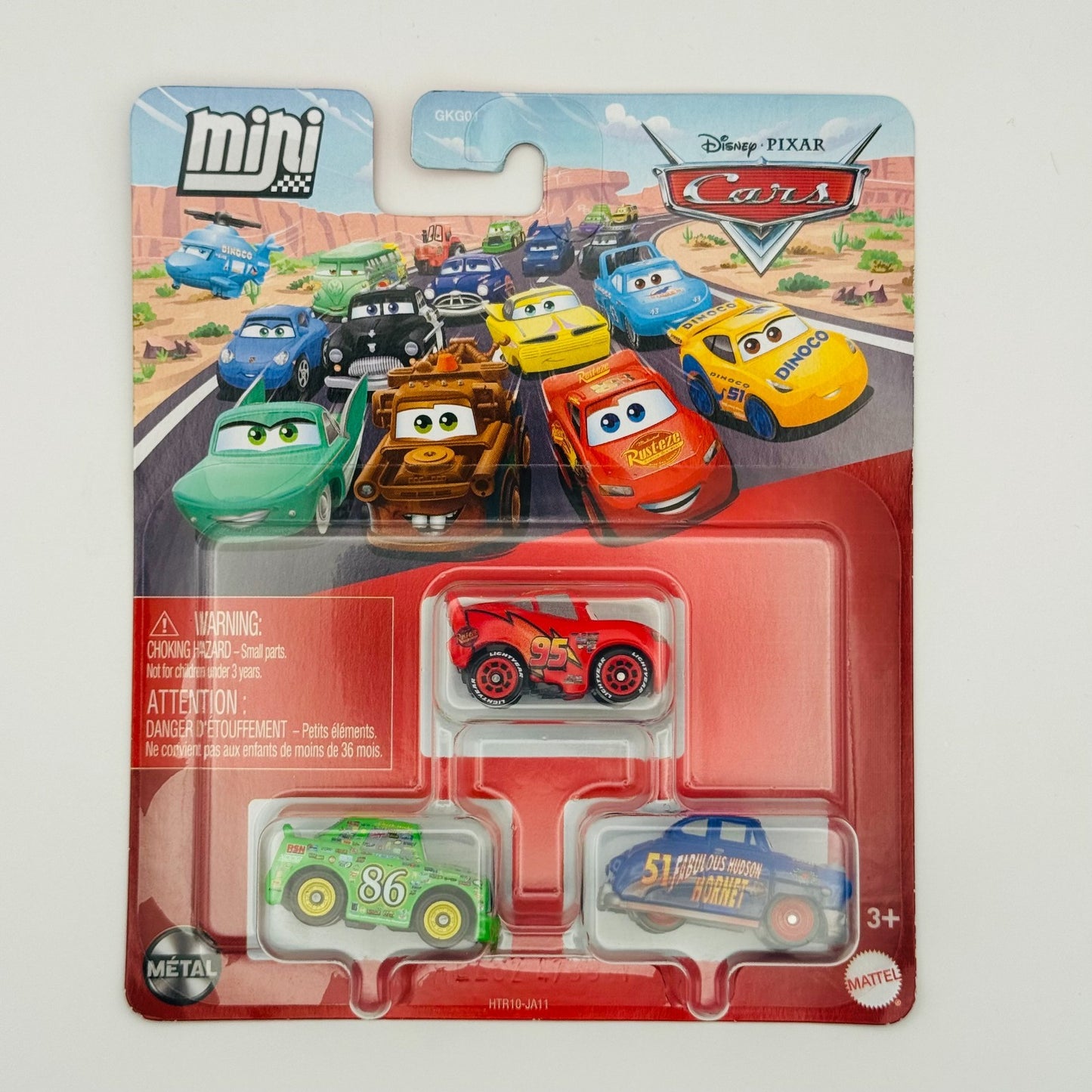 Disney Pixar Cars - FABULOUS HUDSON HORNET CHICK HICKS MCQUEEN 3-PK 1:55 Diecast